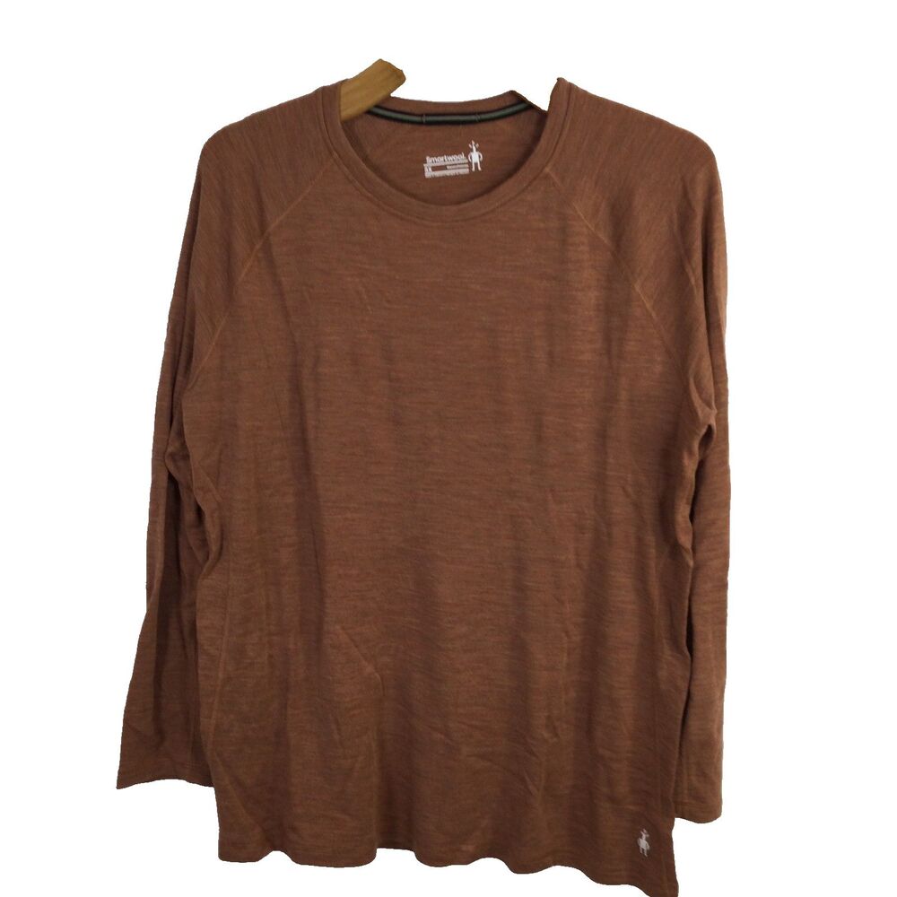 Smartwool Womens Classic Thermal Base Layer Crew-Neck Shirt Sepia Size 3X Plus